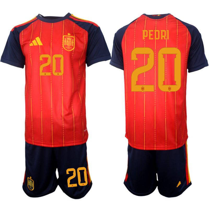 Men 2026 World Cup National Team Spain home red #20 Soccer Jersey